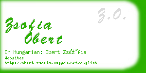 zsofia obert business card
